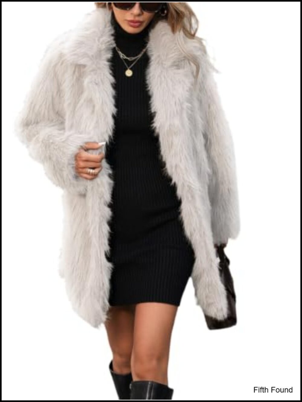 Women's Faux Fur Long Coat Button Down Fleece Jacket Fall Winter